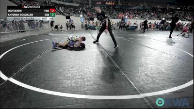 52 lbs Consi Of 8 #1 - Leo Sears, Ponca City Wildcat Wrestling vs Antonio Gonzales, Standfast