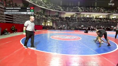 150-4A 5th Place Match - Aaron Bennett, Ware County vs Grayson Doomes, Wayne County HS