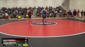 215 lbs Round 2 - Lucas Feuerbach, Solon vs Carson Bromwell, Clear Creek-Amana