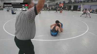 165 lbs Cons. Rd Of 16 - Finn Devine, Team Aggression Wrestling Club vs Hans Kamm, Salem Elite