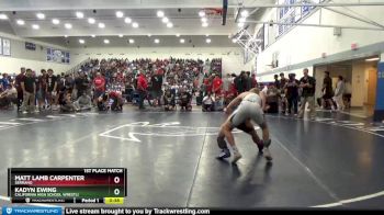 138 lbs 1st Place Match - Matt Lamb Carpenter, Serrano vs Kadyn Ewing, California High School Wrestli