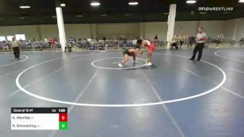 182 lbs Consi Of 16 #1 - Kingsley Menifee, VA vs Ronald Dimmerling, OH