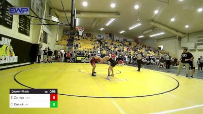 119 lbs Quarterfinal - Zahid Zuniga, Tulsa Union vs Carson Cusick, Jay Junior High