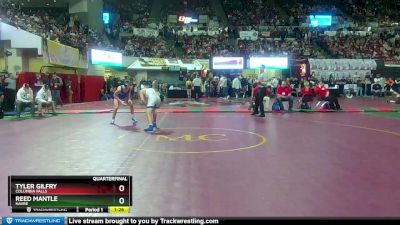 A - 126 lbs Quarterfinal - Tyler Gilfry, Columbia Falls vs Reed Mantle, Havre