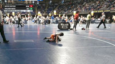 40 lbs Round Of 16 - Bryce Sutter, Wyoming Area vs Walker Reitz, Greencastle-Antrim