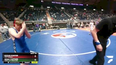 126 lbs Quarterfinal - Kozad Porter, CWC Thunder vs Noah Castner, Windy City Wrestlers