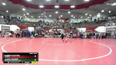 140 lbs 3rd Place Match - Alexis Haughs, Rochester Wrestling Club vs Aubrey Klettke, LaPorte