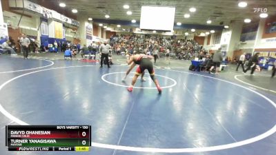 150 lbs Champ. Round 2 - Davyd Ohanesian, Mission Viejo vs Turner Yanagisawa, Mayfair