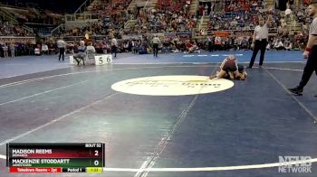 136 lbs Champ. Round 1 - Mackenzie Stoddartt, Jamestown vs Madison Reems, Bismarck