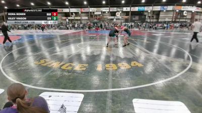 138 lbs Quarterfinal - Dora Bonen, Mobridge AAU Wrestling vs Kiley Vinson, Central Florida Wrestling