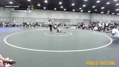 55 lbs Semifinal - Cadence Painter, Aztec Lady Warriors K-6 vs Rikki Olsen, Mojo K-6