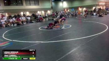 132 lbs Round 5 (6 Team) - Troy Carroll, Tallahassee War Noles vs Josiah Dedeaux, Terre Haute Black