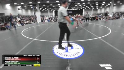 190 lbs Quarterfinal - Emery Slater, Mandan Wrestling Club vs Aiden Cooley, Best Trained Wrestling