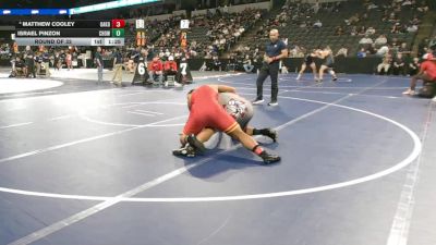285 lbs Round Of 32 - Matthew Cooley, Oakdale (SJ) vs Israel Pinzon, Chowchilla (CS)