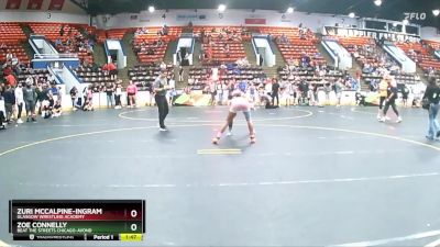 127 lbs Cons. Round 3 - Zuri McCalpine-Ingram, Glasgow Wrestling Academy vs Zoe Connelly, Beat The Streets Chicago-Avond