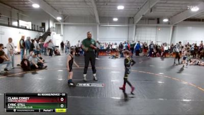 55 lbs Quarterfinal - Lyric Still, Rebels Wrestling Club vs Clara Corey, Carolina Reapers