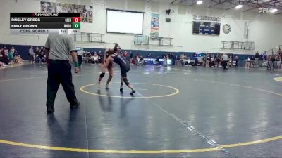 110 lbs Cons. Round 2 - Paisley Gregg, Glencoe vs Emily Brown, Woodburn