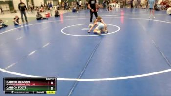 96 lbs Placement Matches (8 Team) - Carter Johnson, Black Fox Wrestling Team 1 vs Carson Foote, Midwest Destroyers