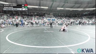 66 lbs Consi Of 8 #1 - Scarlett Bilodeau, Choctaw Ironman Youth Wrestling vs Roman Rappe, Fort Gibson Youth Wrestling