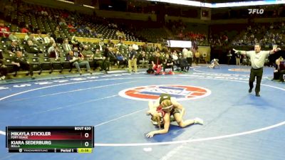 100 Class 2 lbs Cons. Round 3 - Mikayla Stickler, Fort Osage vs Kiara Sederburg, Rolla