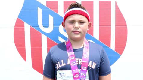 Trace Calhoun wins the 9yo Shot Put