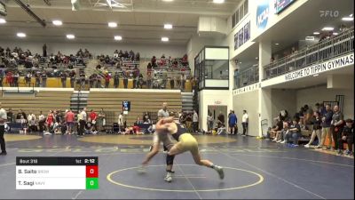 157 lbs Consi Of 16 #1 - Blake Saito, Brown University vs Tyler Sagi, Navy