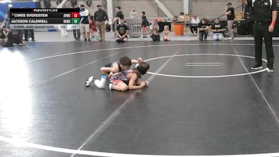 56 lbs Cons. Sub-quarters - Chris Sverdsten, Silver Valley Wrestling Club vs Jackson Caldwell, No Limits Wrestling Club