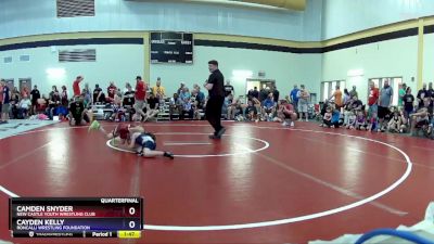 56 lbs Quarterfinal - Camden Snyder, New Castle Youth Wrestling Club vs Cayden Kelly, Roncalli Wrestling Foundation