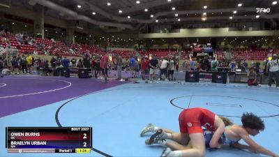 120 lbs Quarterfinal - Owen Burns, OK vs Braelyn Urban, NM