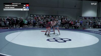 76 kg Cons. Semis - Isabella Phillips, Gannon Golden Knights vs Naomi Simon, Iowa Women's Wrestling Club/ Titan Mercury Wrestling Club