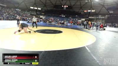 Girls 3A/4A 170 Cons. Round 4 - Jaylee Lopez, Kennewick (Girls) vs Jorgia McKim, Hermiston (Girls)