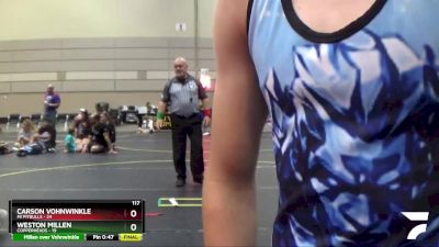 117 lbs Semis & 1st Wrestleback (8 Team) - Heath Varner, Mi Pitbulls vs Ciro Tapia, Copperheads