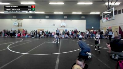 46 lbs Quarters - Wyatt Swallow, Fighting Squirrels Wrestling Club vs Ella Moreno, Weiser Wrestling Club