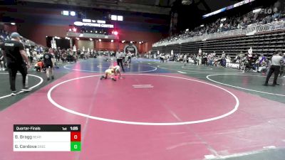 82 lbs Quarterfinal - Brody Bragg, Bear Cave vs Gabriel Cordova, Green River Grapplers