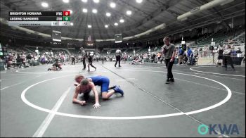 85 lbs Consolation - Brighton Horawa, Verdigris Youth Wrestling vs Legend Sanders, Stroud Youth Wrestling Club