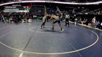 3A 285 lbs Semifinal - Nicholas Rodgers, Fike High School vs Trevquan Gary, Person