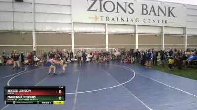 110 lbs Cons. Round 4 - Makenna Perkins, American Leadership Academy vs Jessee Jenson, Union