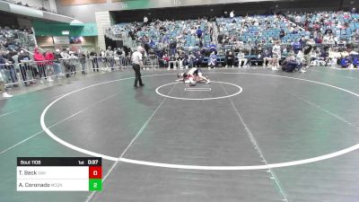 120 lbs Consi Of 32 #2 - Taylen Beck, Oakdale vs Abraham Coronado, McQueen