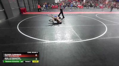 75 lbs Cons. Round 3 - Reid Schwantes, Lancaster Wrestling Club vs Oliver Cummings, Omro Youth Wrestling