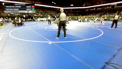 106 Class 1 lbs Semifinal - Bryson Dubes, Centralia vs Nicholas Larsen, Gallatin