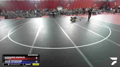 98 lbs Quarterfinal - Alexander Knowles, Wisconsin vs Jacob Penzkover, LaCrosse Area Wrestlers