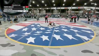 40 lbs 1st Place Match - Krew Kafer, MATPAC Wrestling vs Tobyn Reilley, Mobridge AAU Wrestling