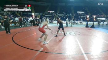 132 lbs Quarterfinal - Michael Canova, North Attleborough vs Izaiah Santiago, Central Catholic