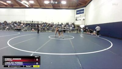 131 lbs Semifinal - Carolina Moreno, Southern Oregon University vs Zorina Johnson, Unattached