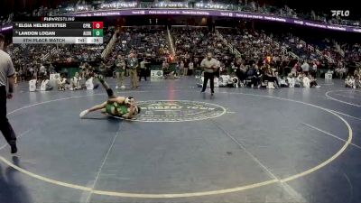 4A 113 lbs 5th Place Match - Elgia Helmstetter, Chapel Hill vs Landon Logan, A.L. Brown High School
