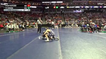 1A-132 lbs Cons. Round 5 - Ty Strode, Nodaway Valley vs Ryan Fletcher, Underwood