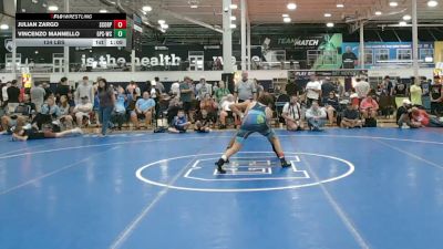 134 lbs Semifinal - Julian Zargo, Scorpions - HSC vs Vincenzo Mannello, GPS Red - HSC