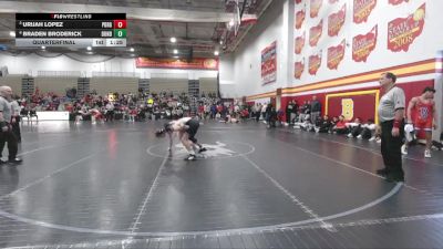 138 lbs Quarterfinal - Urijah Lopez, Perrysburg vs Braden Broderick, Dundee