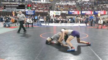 A - 118 lbs Cons. Round 2 - Kolter Burrows, Laurel vs Aramis Rivera, Billings Central/Joliet