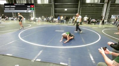 54 lbs 2nd Place - Henry Jones, Pueblo County WC vs Diego Coor, Manu WC